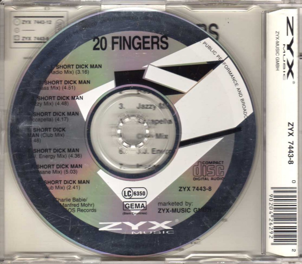 20 Fingers Short Dick Man Cdm Eurodance 90 Cd Shop